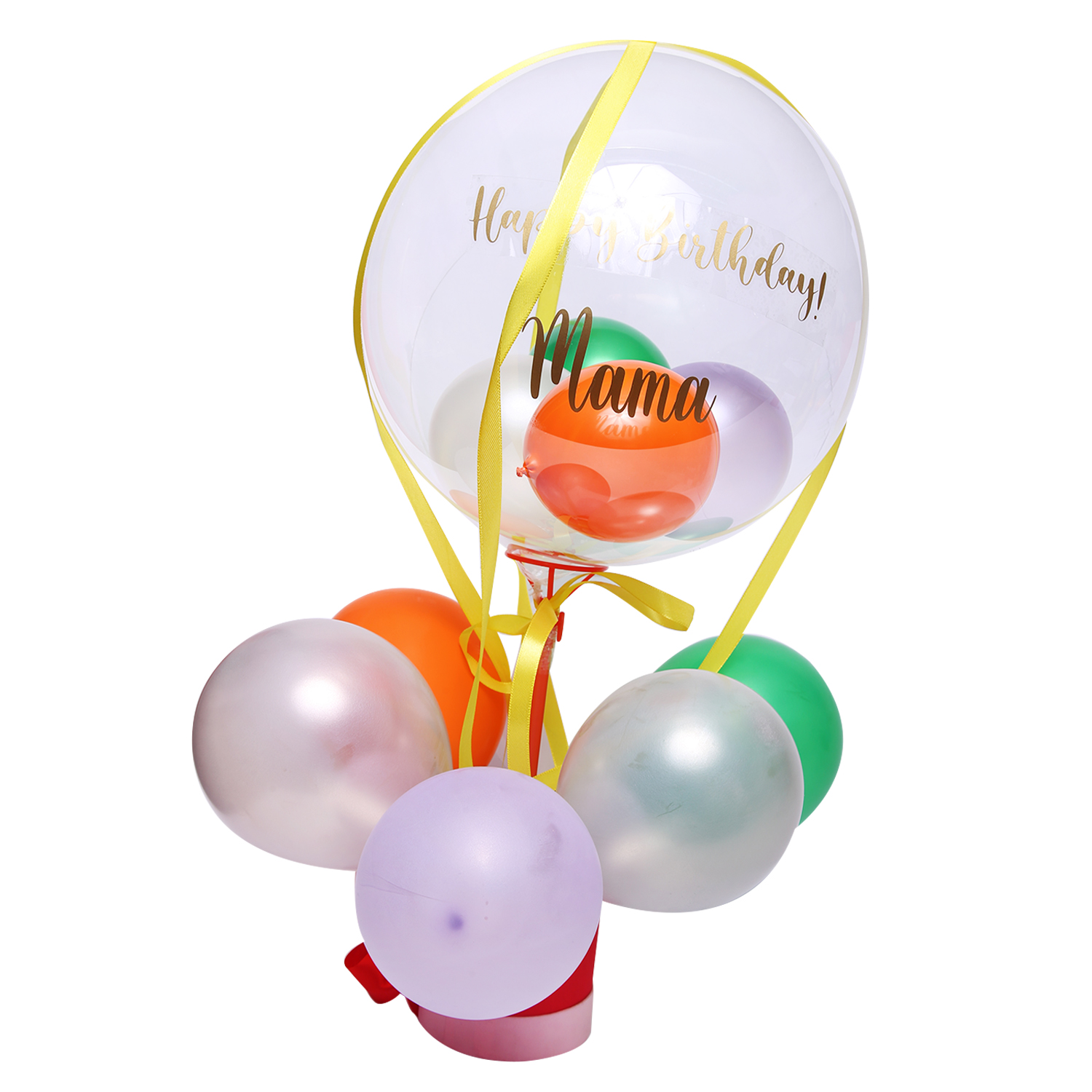 Personalized Hot Air Balloon with Small Balloons