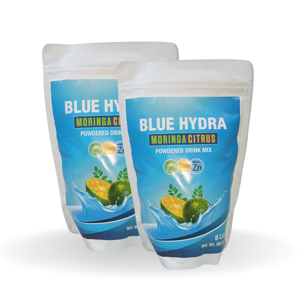 Blue Hydra Moringa Citrus Powdered Drink Mix (360 grams) by 2's