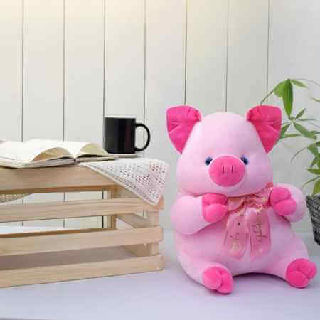 Zeeia Large Pig Stuffed Toy